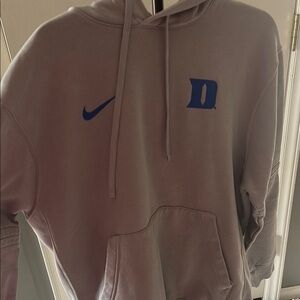 Nike Gray Hoodie with Blue Logo